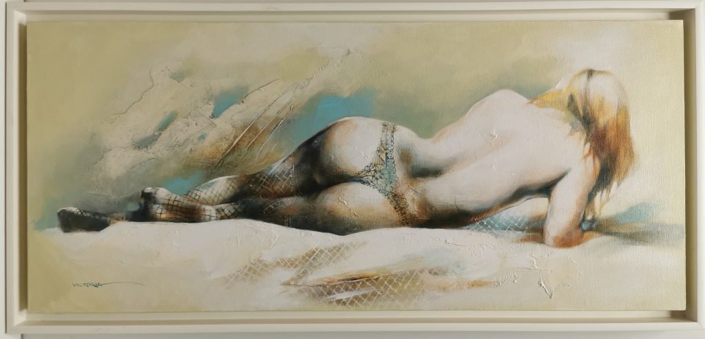 Silent Reverie, Acrylic on canvas, by Victoria Stoyanova