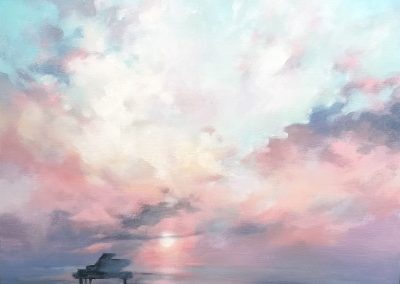 At intermission after sunset - Paining by Victoria Stoyanova