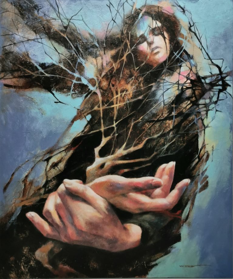 Of Trees And Men, Acrylic on canvas, by Victoria Stoyanova
