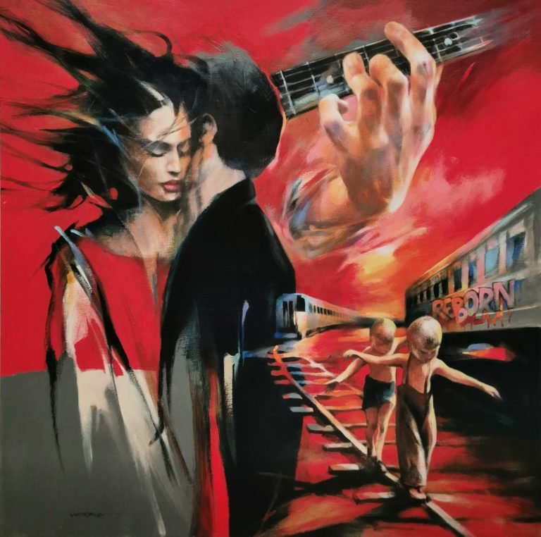 Meeting, Acrylic on canvas, by Victoria Stoyanova