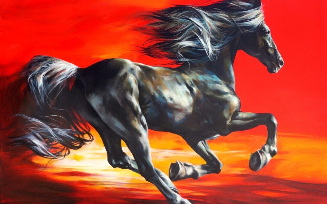 Horse Study 2017 (II), horse painting by Victoria Stoyanova