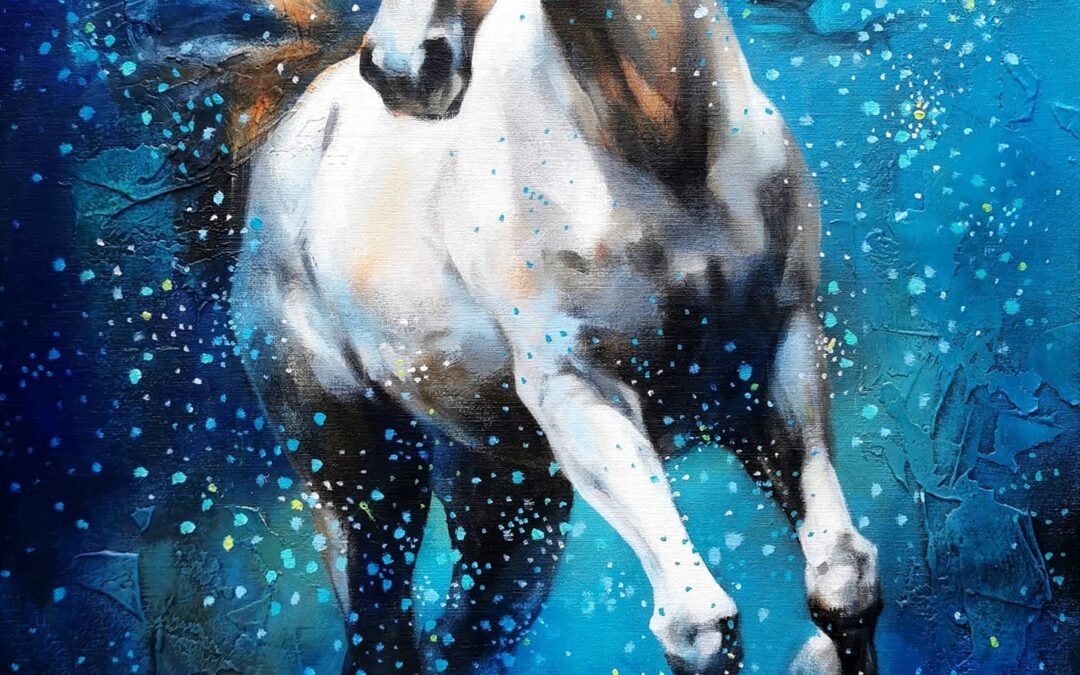 It's time for miracles!, horse painting by Victoria Stoyanova