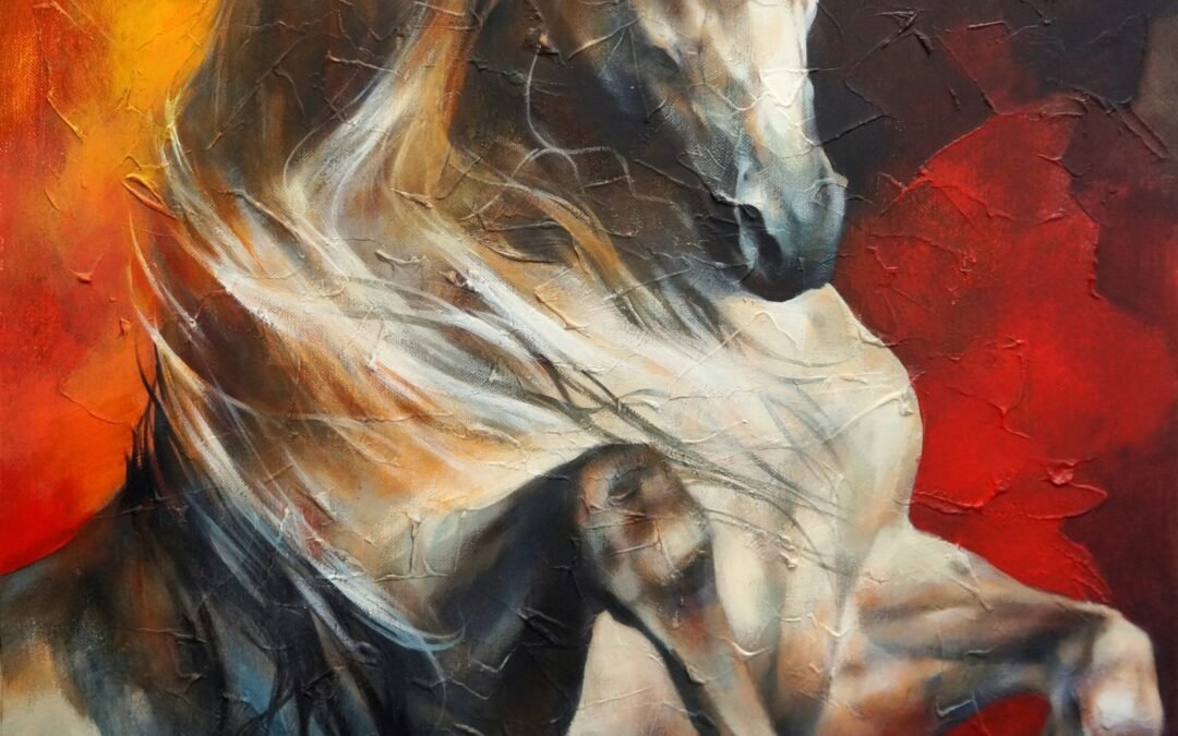 Horse Study 2019, horse painting by Victoria Stoyanova