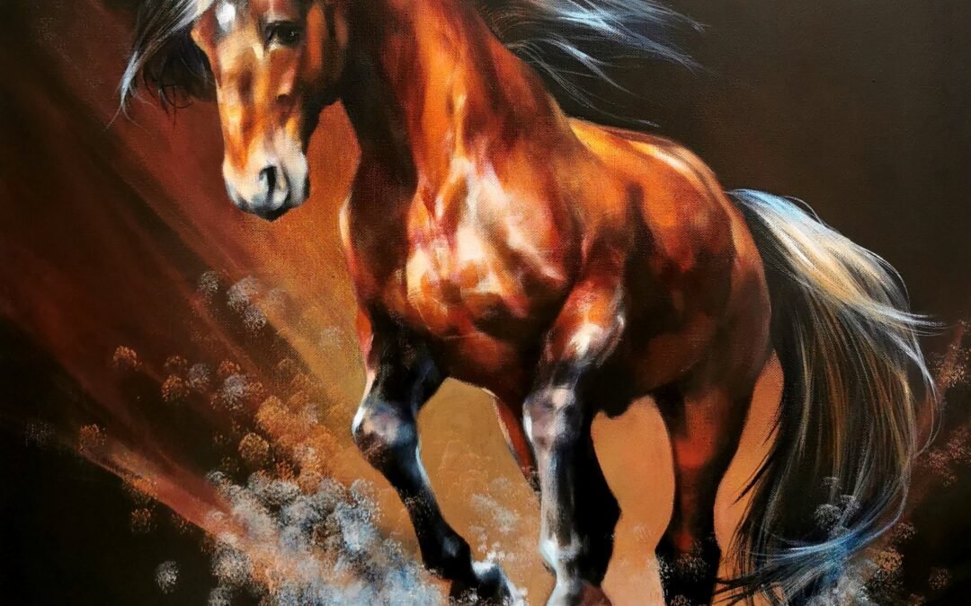 Horse Study 2022, horse painting by Victoria Stoyanova