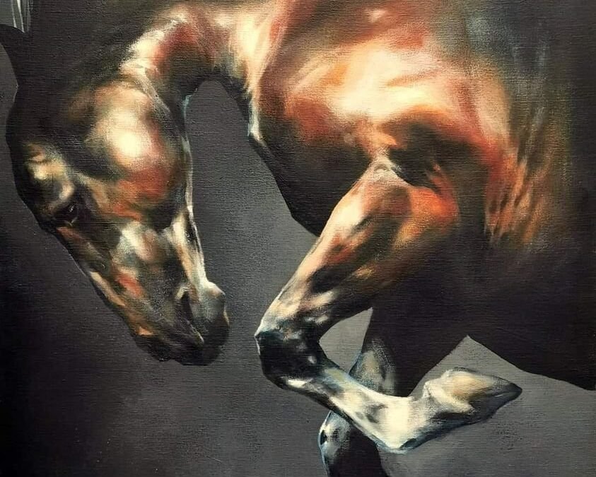 Horse Study 2012, horse painting by Victoria Stoyanova
