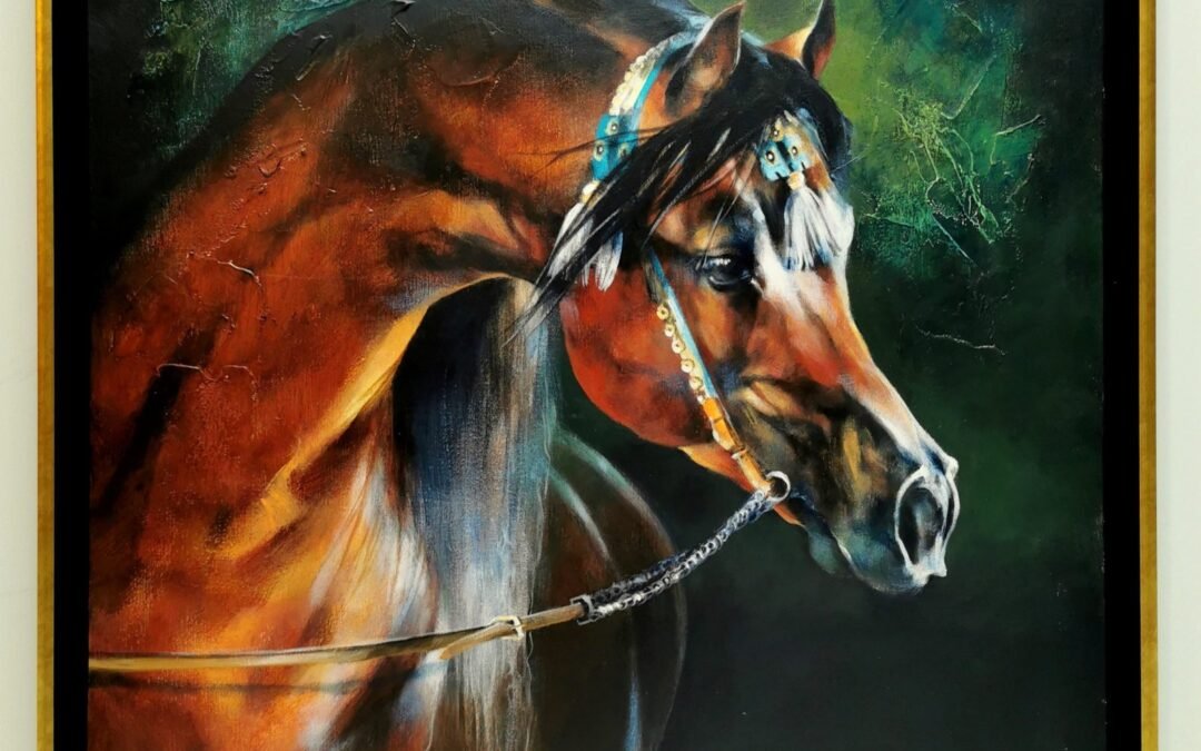 My Muse today!, Acrylic on canvas, horse painting by Victoria Stoyanova