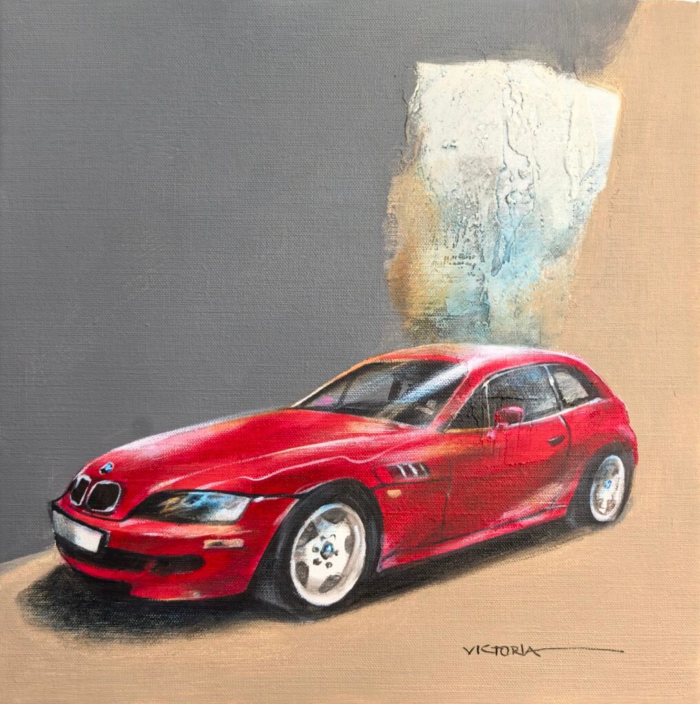BMW Z3 M COUPE, Acrylic on canvas, by Victoria Stoyanova