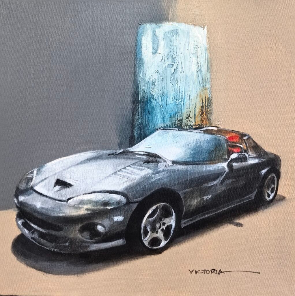 DODGE VIPER RT 10 2002, Acrylic on canvas, by Victoria Stoyanova