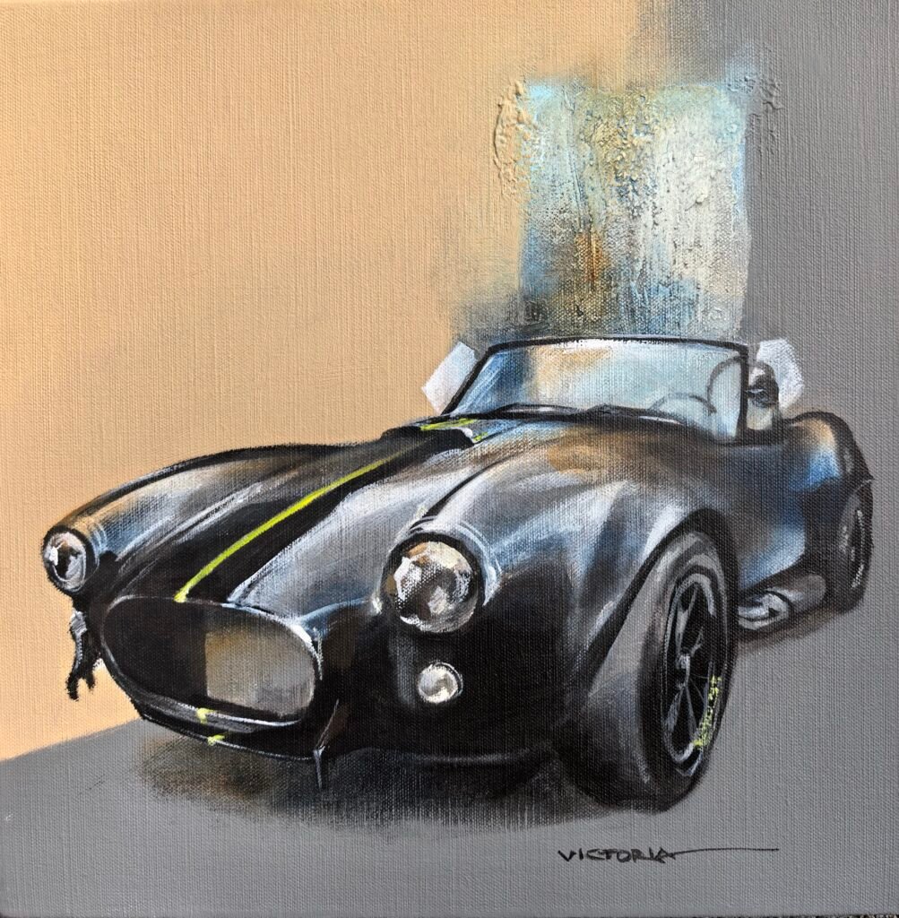 FORD MUSTANG SHELBY COBRA 2022 REPLICA, Acrylic on canvas, by Victoria Stoyanova