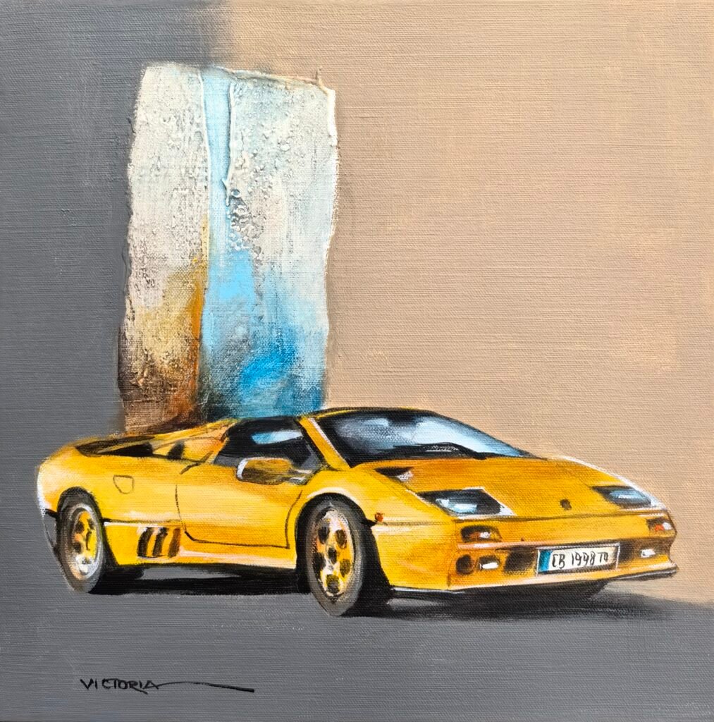 LAMBORGHINI DIABLO, Acrylic on canvas, by Victoria Stoyanova