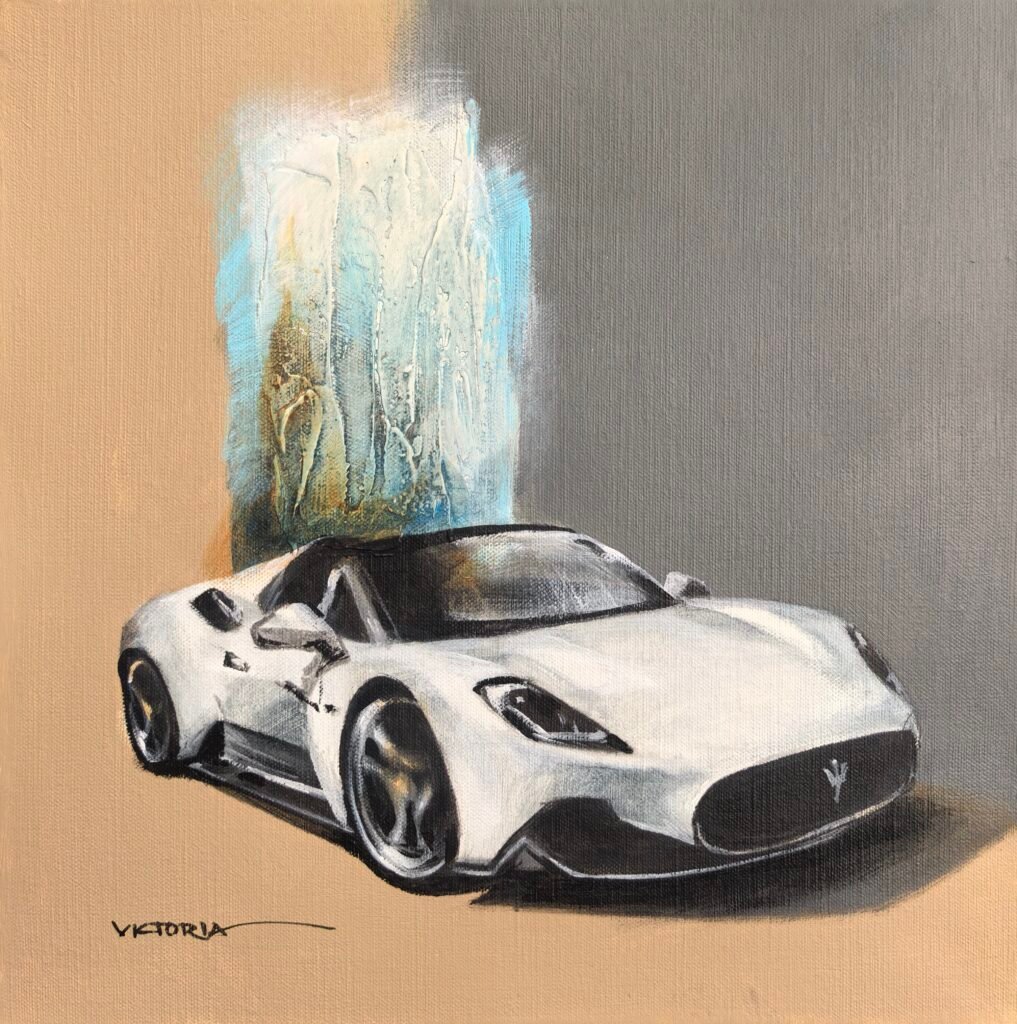 MASERATI MC20 Cielo 2025, Acrylic on canvas, by Victoria Stoyanova
