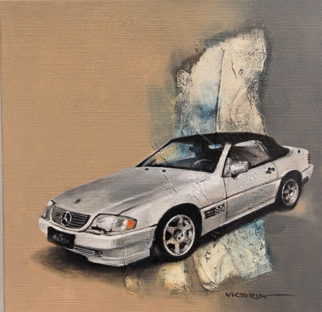 MERCEDES SL500 SPECIAL EDITION 1996, Acrylic on canvas, by Victoria Stoyanova