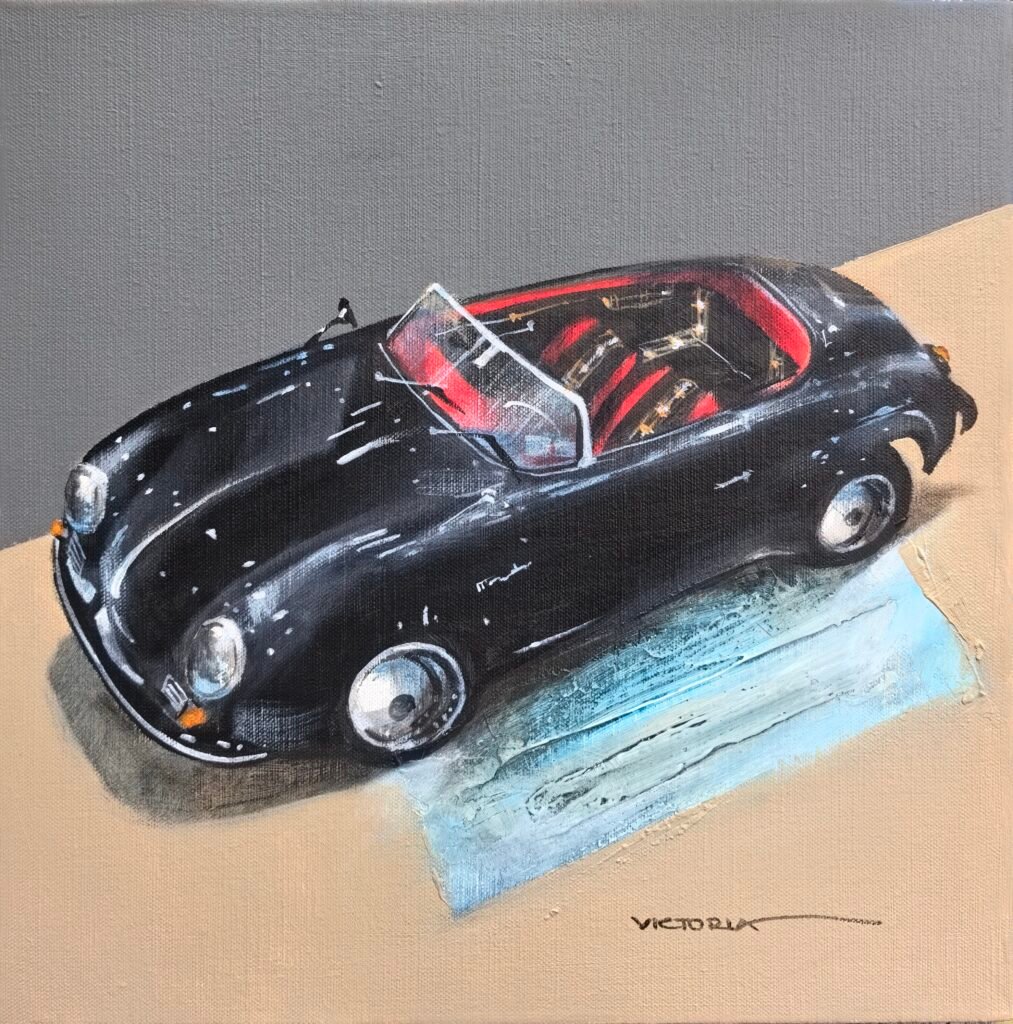 PORSCHE SPEEDSTER BY TAILOR MADE, Acrylic on canvas, by Victoria Stoyanova