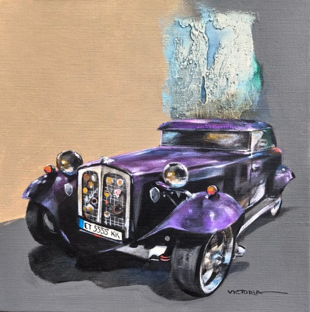 STUDEBAKER ROCKNE RREPLICA, Acrylic on canvas, by Victoria Stoyanova